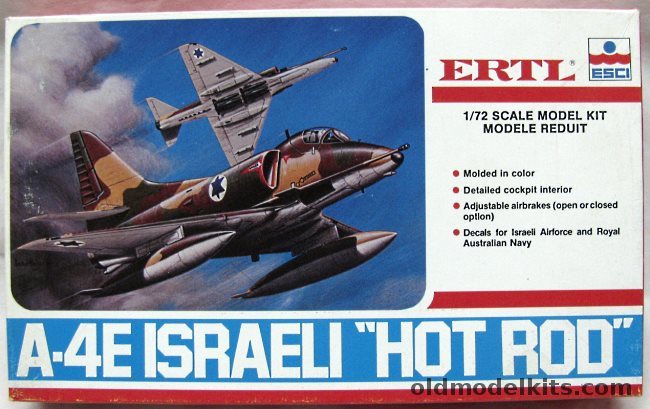 ESCI 1/72 McDonnell Douglas A-4E - Australia RAAF 805 Sq HMAS Melbourne or Israeli Air Force, 8244 plastic model kit